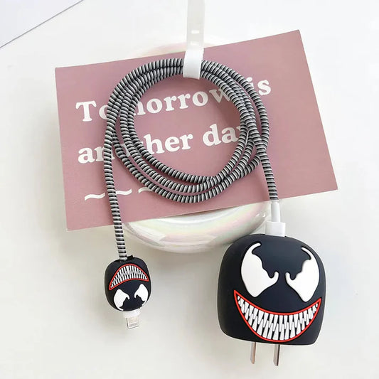 Marvel Venom - iPhone 18-20W Charger Adapter and Cable Protector Case