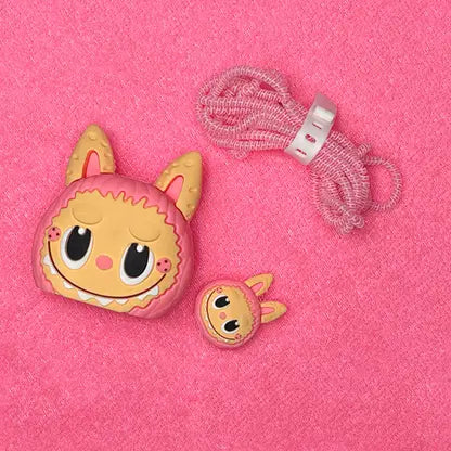 Labubu Doll - iPhone 18-20W Charger Adapter and Cable Protector Case (Pink)