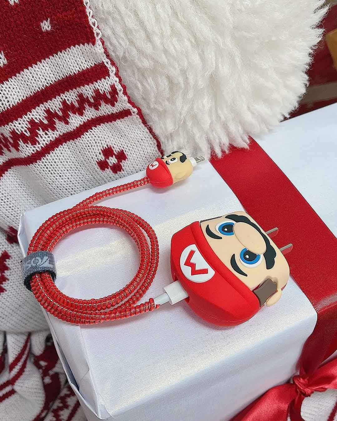 Super Mario (Red) - iPhone Charger Case and Cable Protector