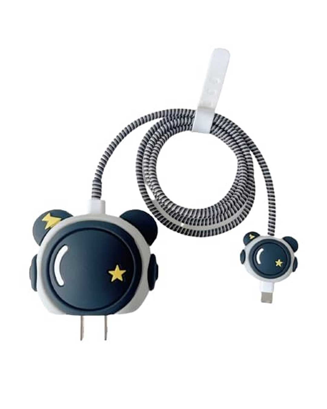 Astronaut II - iPhone Charger Case and Cable Protector - Black