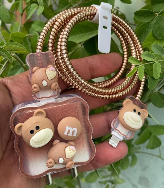 ChocoBear - iPhone 18-20W Charger Adapter and Cable Protector Case
