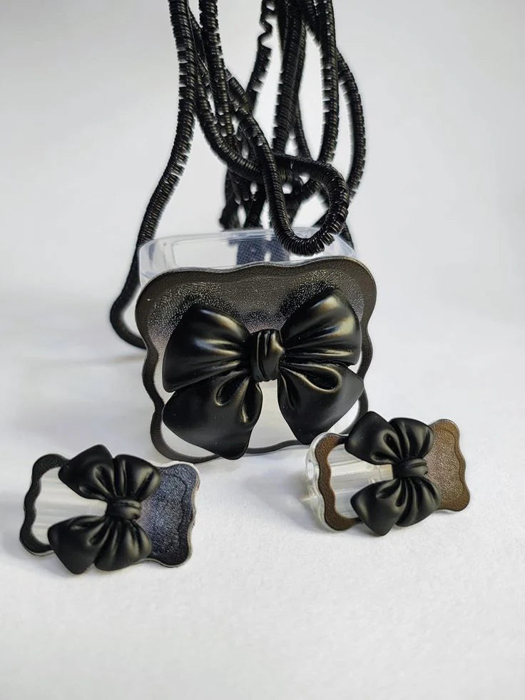 Black Bow- iPhone 18-20W Charger Adapter and Cable Protector Case