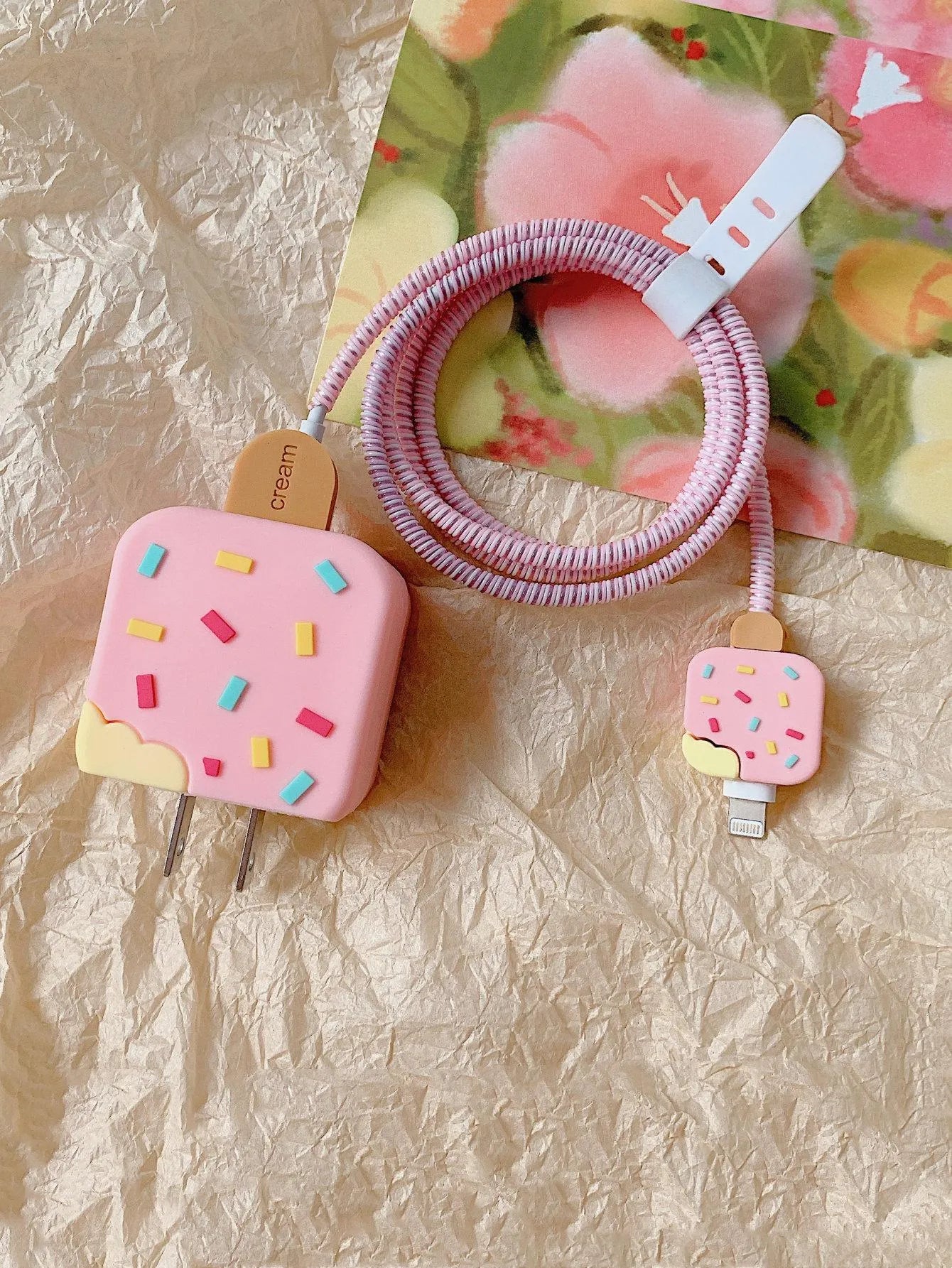 Ice Cream - iPhone 18-20W Charger Adapter and Cable Protector Case