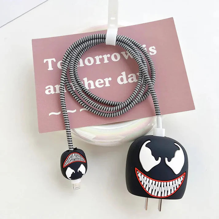 Marvel Venom - iPhone 18-20W Charger Adapter and Cable Protector Case