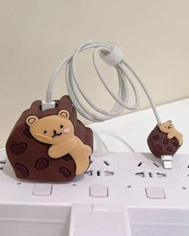 Beary Cute-- iPhone Charger Case and Cable Protector