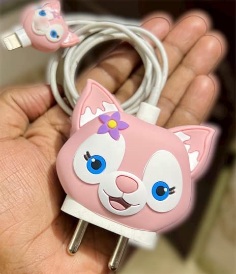 Pink Kitty - iPhone 18-20W Charger Adapter and Cable Protector Case