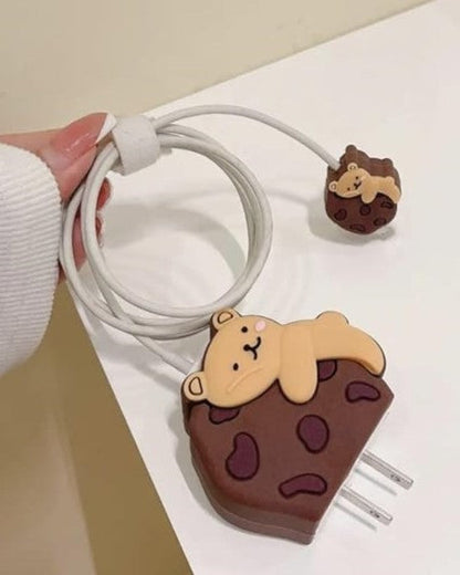 Beary Cute-- iPhone Charger Case and Cable Protector