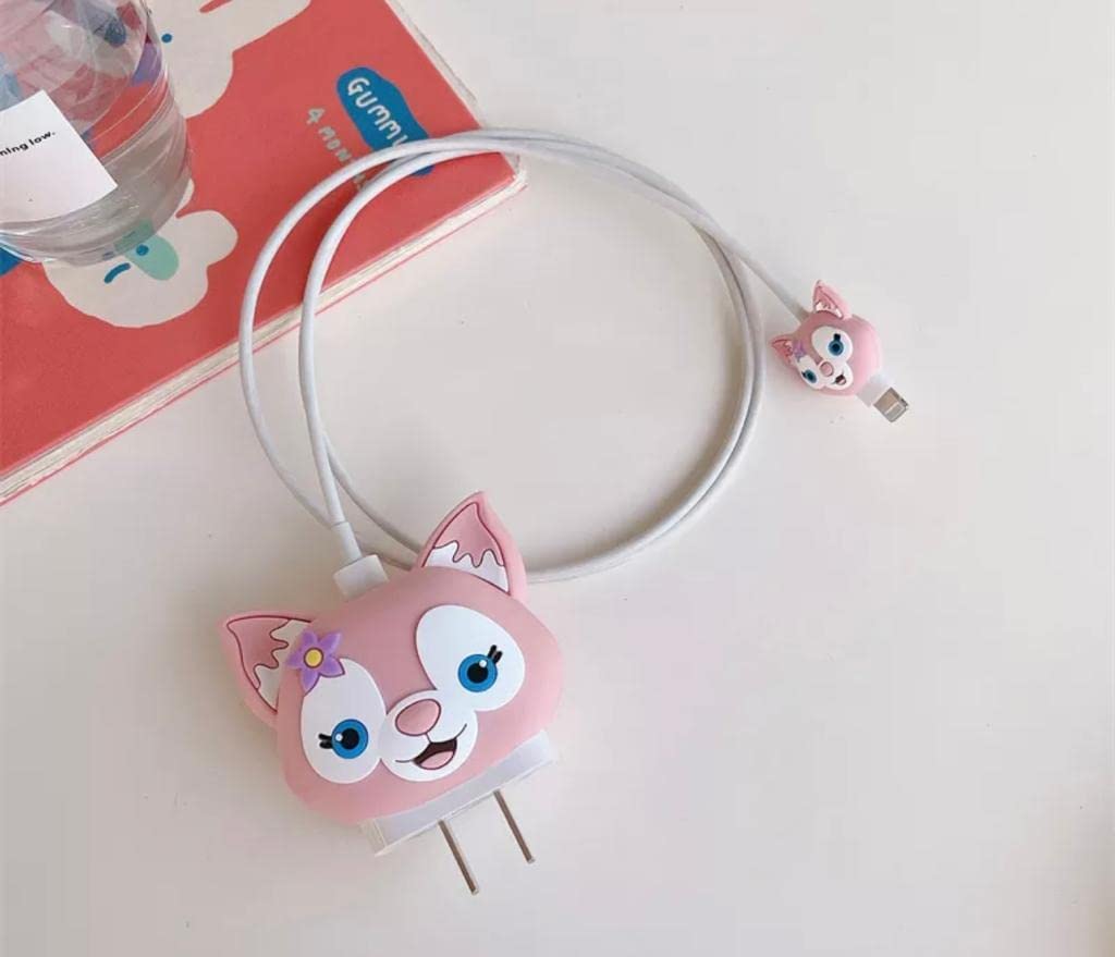 Pink Kitty - iPhone 18-20W Charger Adapter and Cable Protector Case