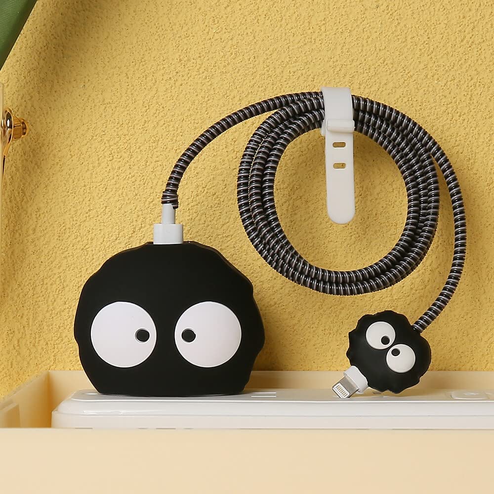 Eyes Black- iPhone 18-20W Charger Adapter and Cable Protector Case