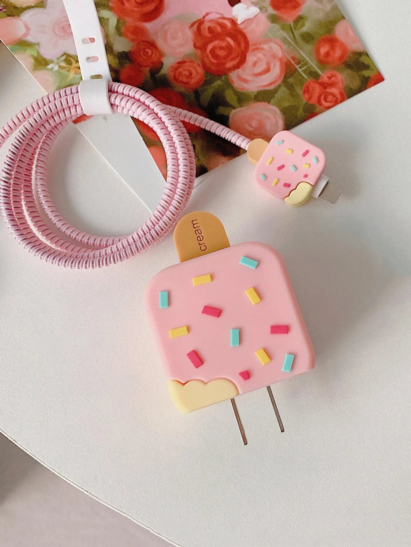 Ice Cream - iPhone 18-20W Charger Adapter and Cable Protector Case