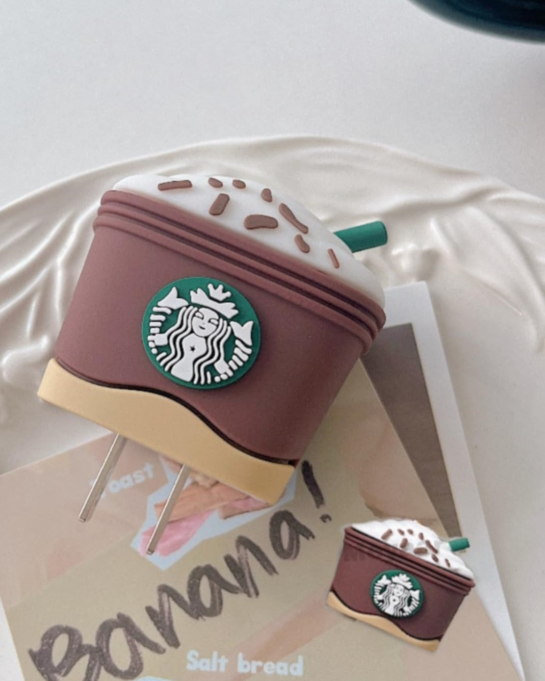 Starbucks (Brown) - iPhone 18-20W Charger Adapter and Cable Protector Case