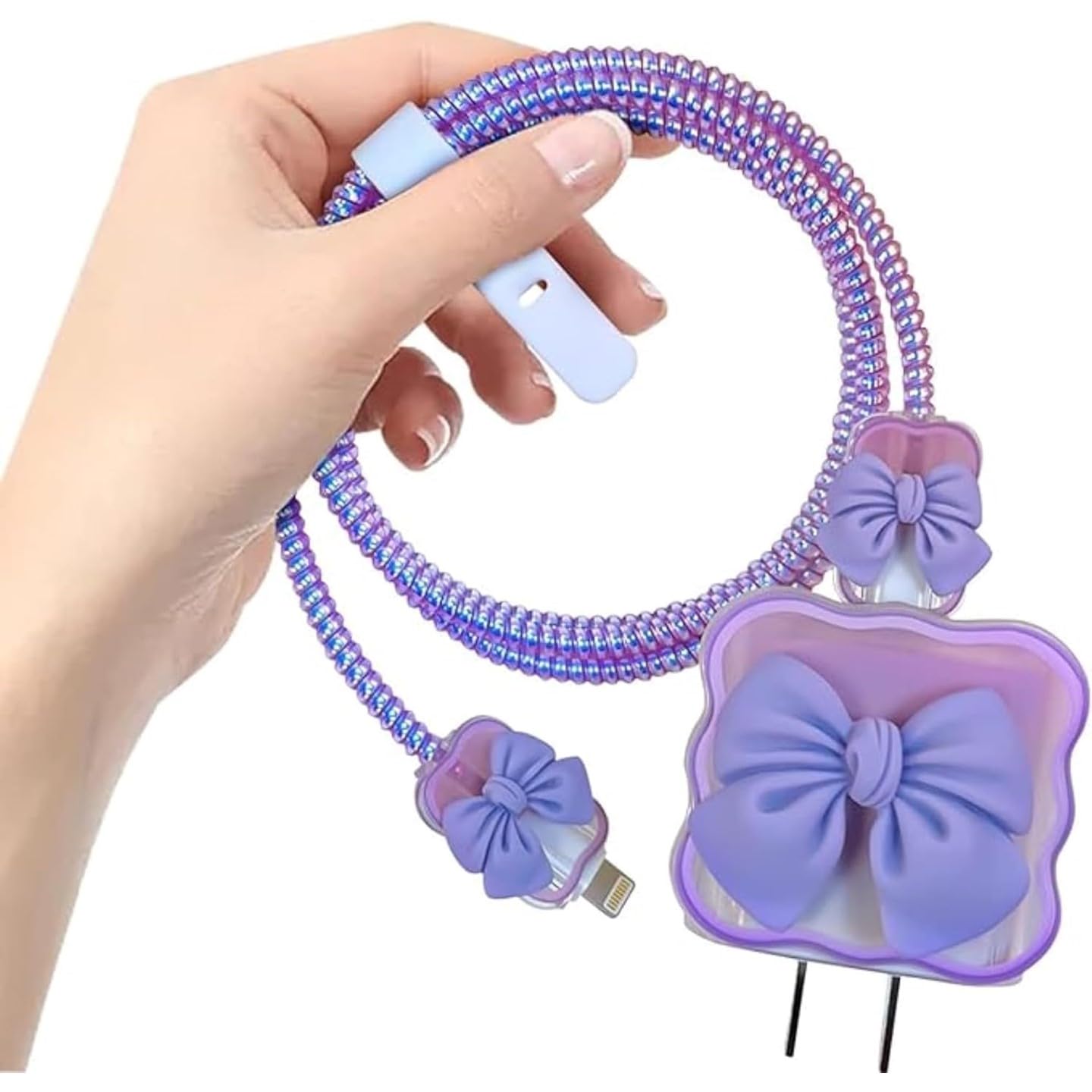 Bow PRPL, Designer - iPhone 18-20W Charger Adapter and Cable Protector Case